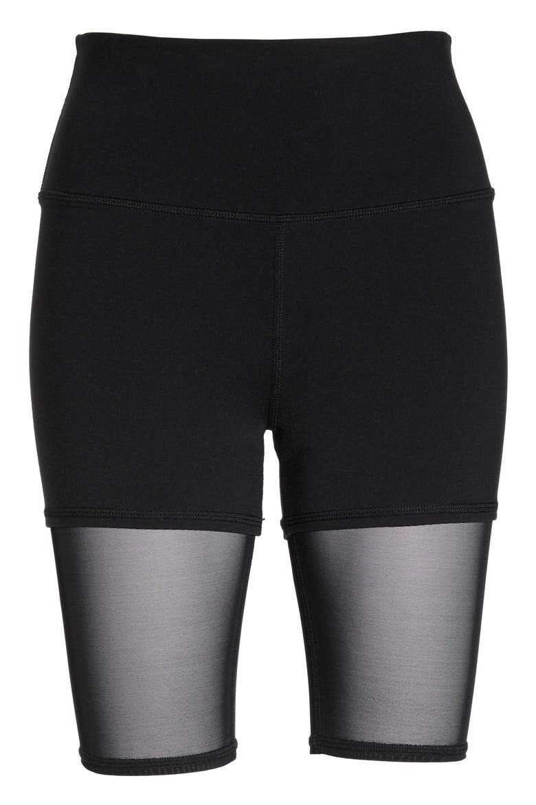 High Waist Shorts, Alternate, color, BLACK