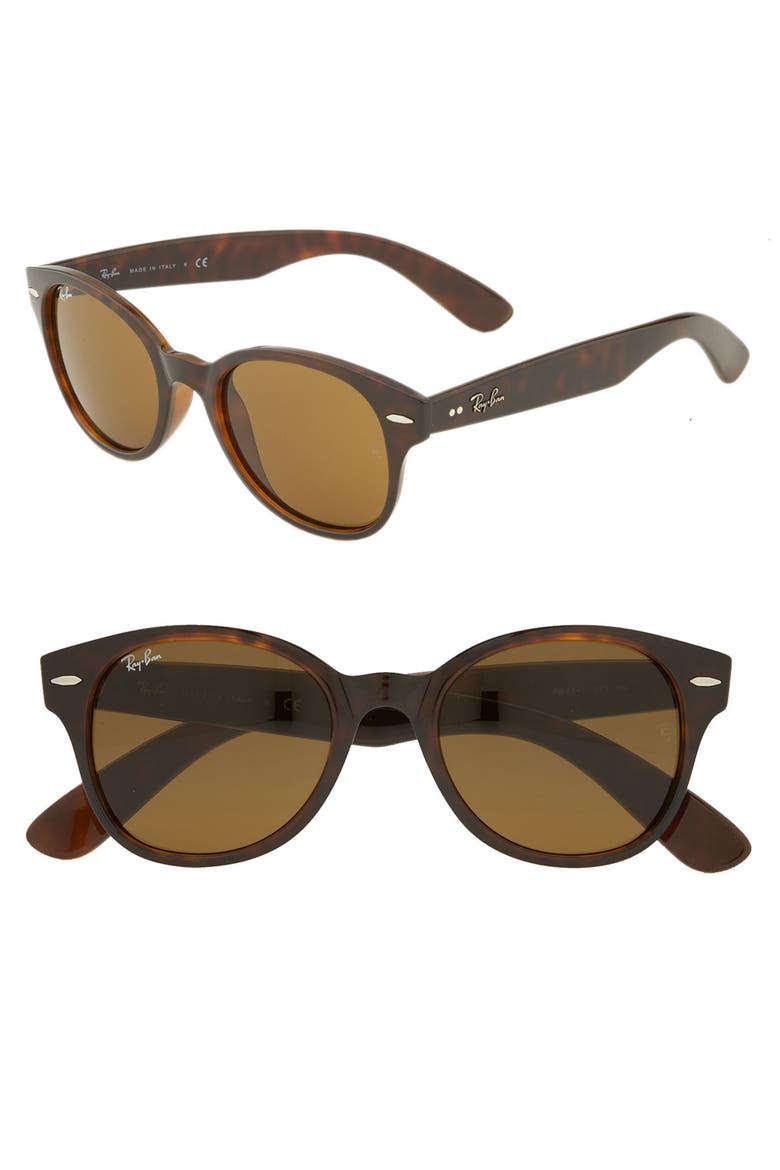 'High Street Wayfarer' Sunglasses, Main, color, DARK HAVANA