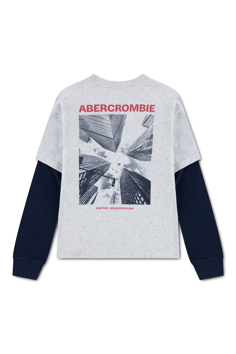 Kids' Graphic 2-in-1 T-Shirt, Alternate, color, LIGHT GREY HEATHER