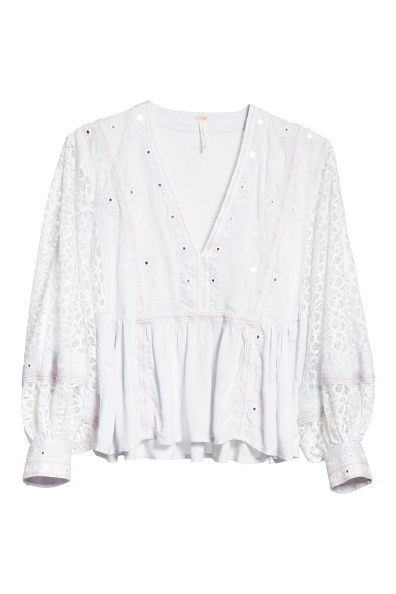 Boogie All Night Blouse, Alternate, color, BLUE