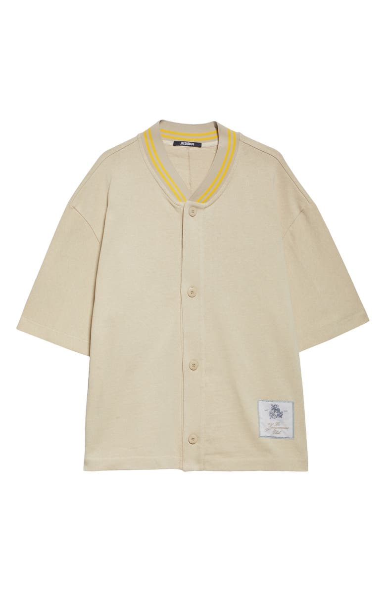 Jacquemus La Chemise Baseball Shirt, Alternate, color, Beige