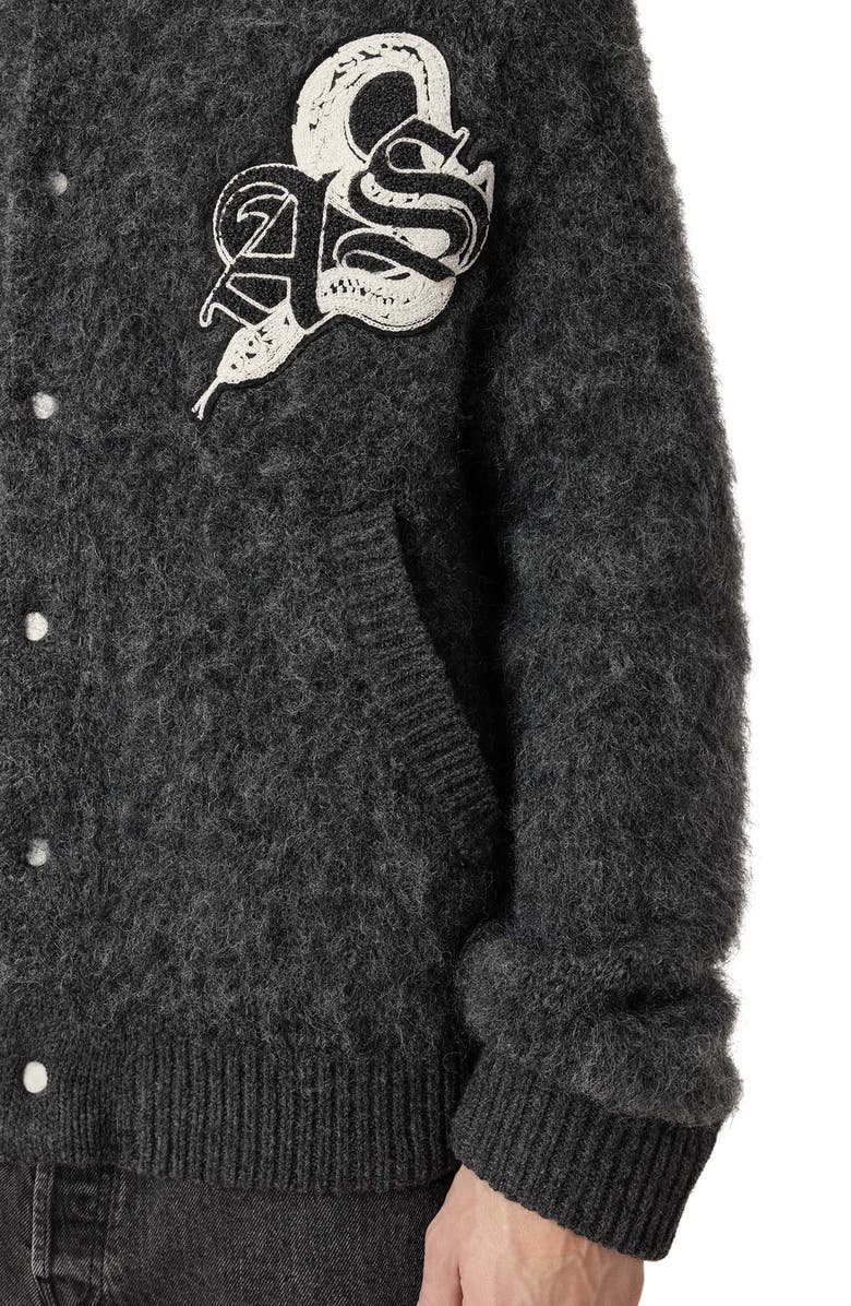 AllSaints Jackson Graphic Cardigan, Alternate, color, 