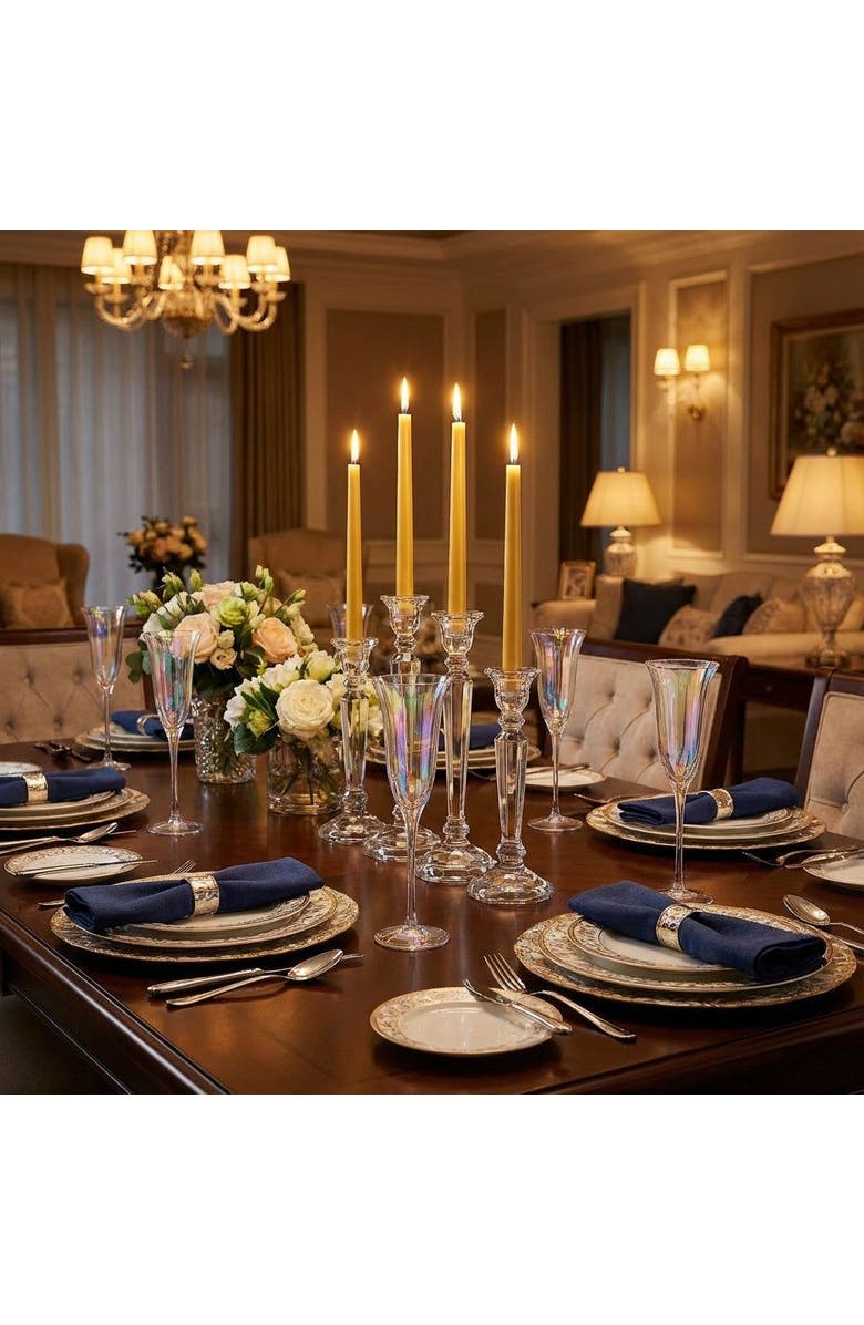 Zsa Zsa Zsu Loess Optical Glass Flute Champagne Glass 5 Oz. Set Of 4, Alternate, color, Clear