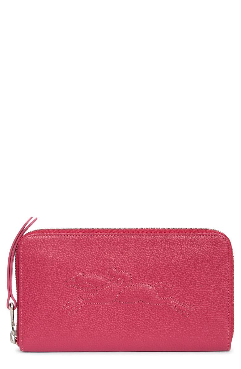 Longchamp Zip Around Wallet, Main, color, Pink