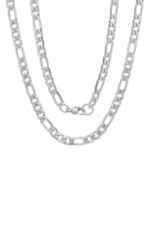 Men's 18k Gold Plated Figaro Chain Necklace