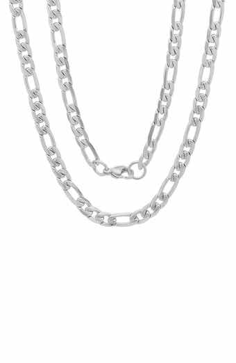 Men's 18k Gold Plated Figaro Chain Necklace