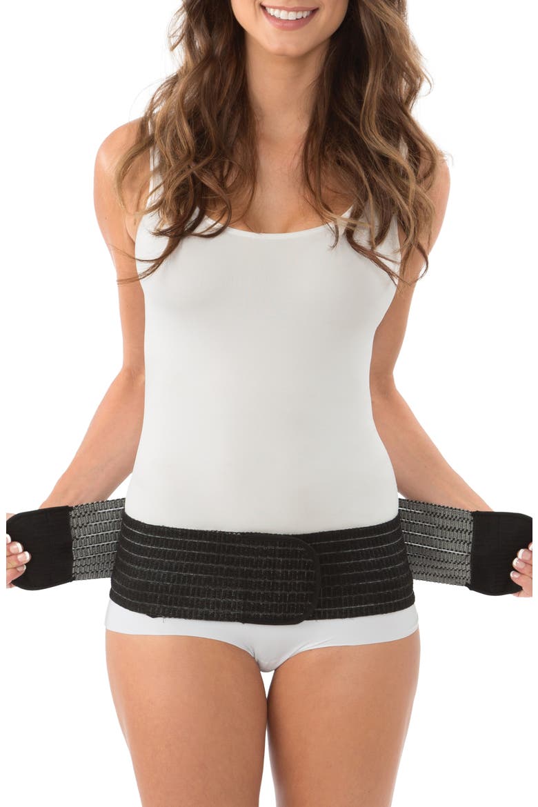 2-in-1 Pregnancy & Post Pregnancy Belly Wrap, Alternate, color, BLACK