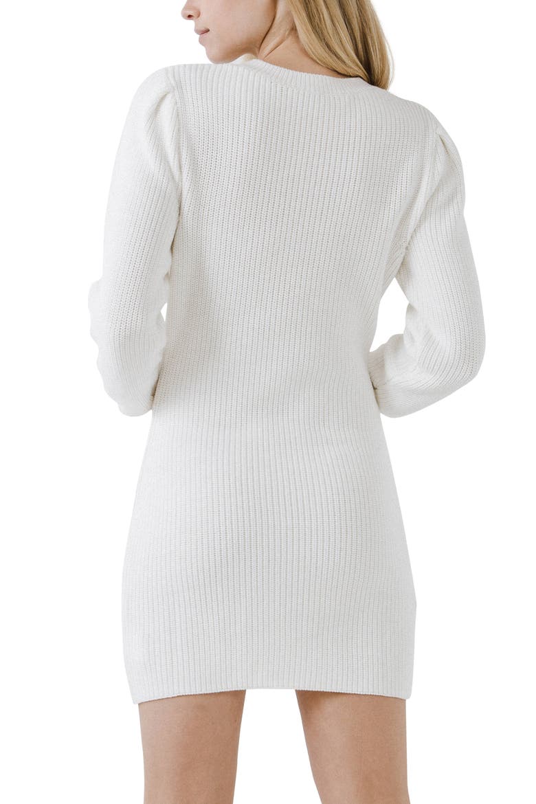 Long Sleeve Sweater Dress, Alternate, color, IVORY