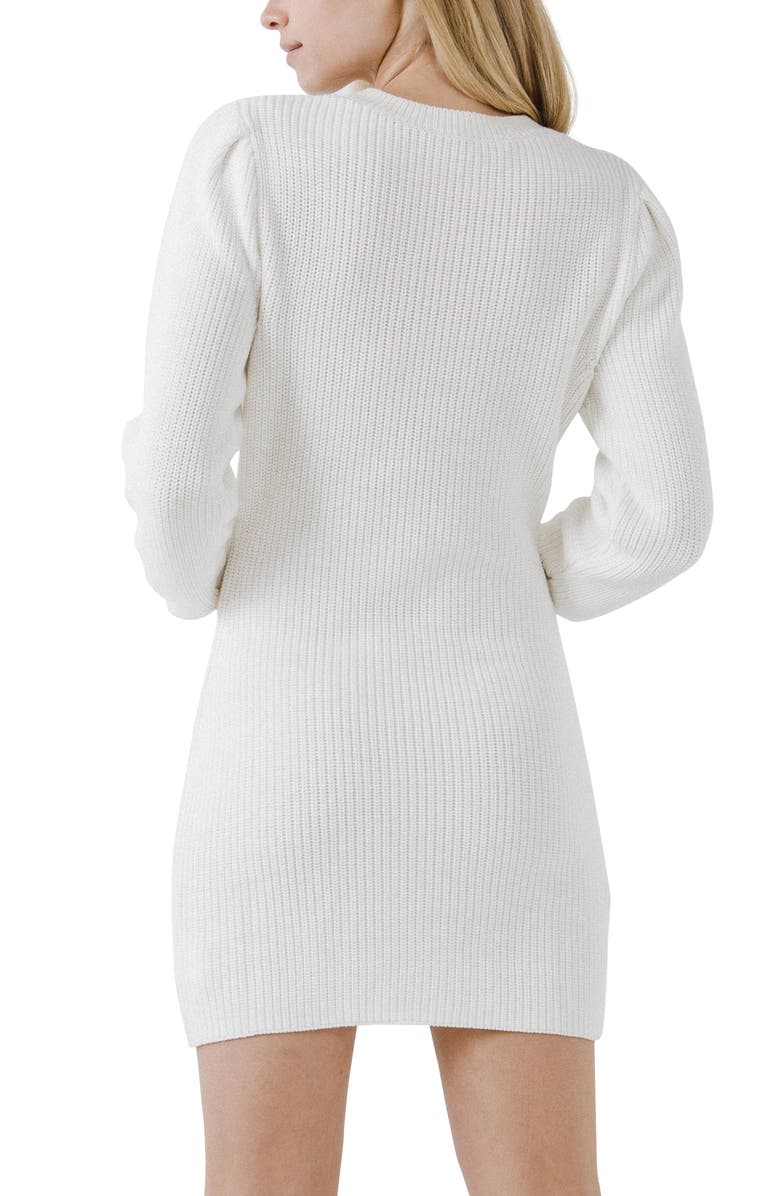 Endless Rose Long Sleeve Sweater Dress, Alternate, color, 
