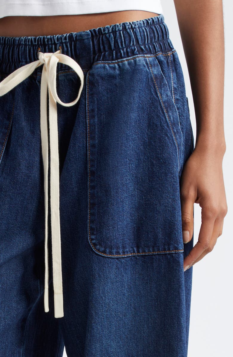 TWP Drawstring Denim Wide Leg Pants, Alternate, color, 