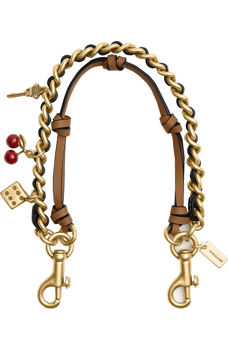 COACH Swag Bag Charm, Alternate, color, Maple Honey Brown