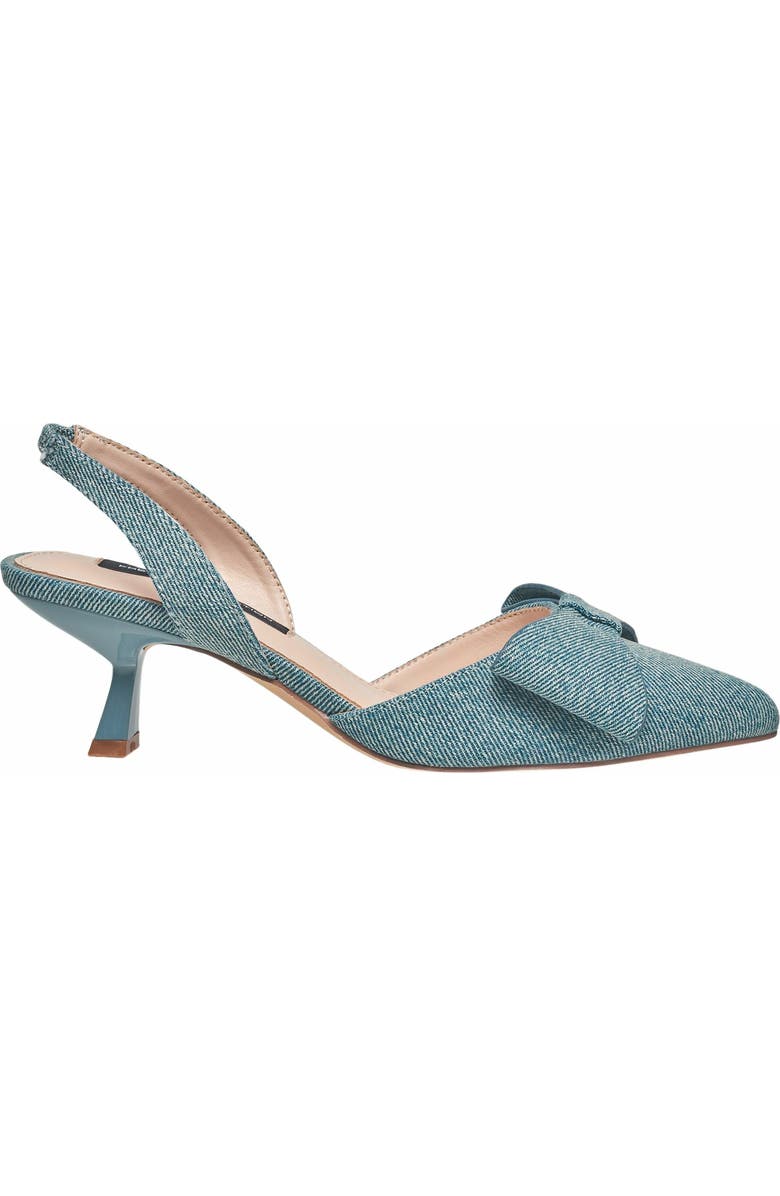 French Connection Slingback Flared Heel, Alternate, color, Denim