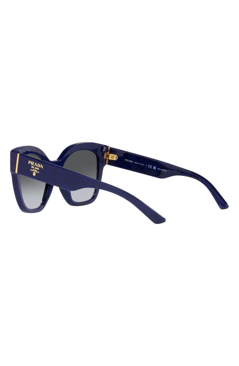Prada 54mm Gradient Polarized Irregular Sunglasses, Alternate, color, 