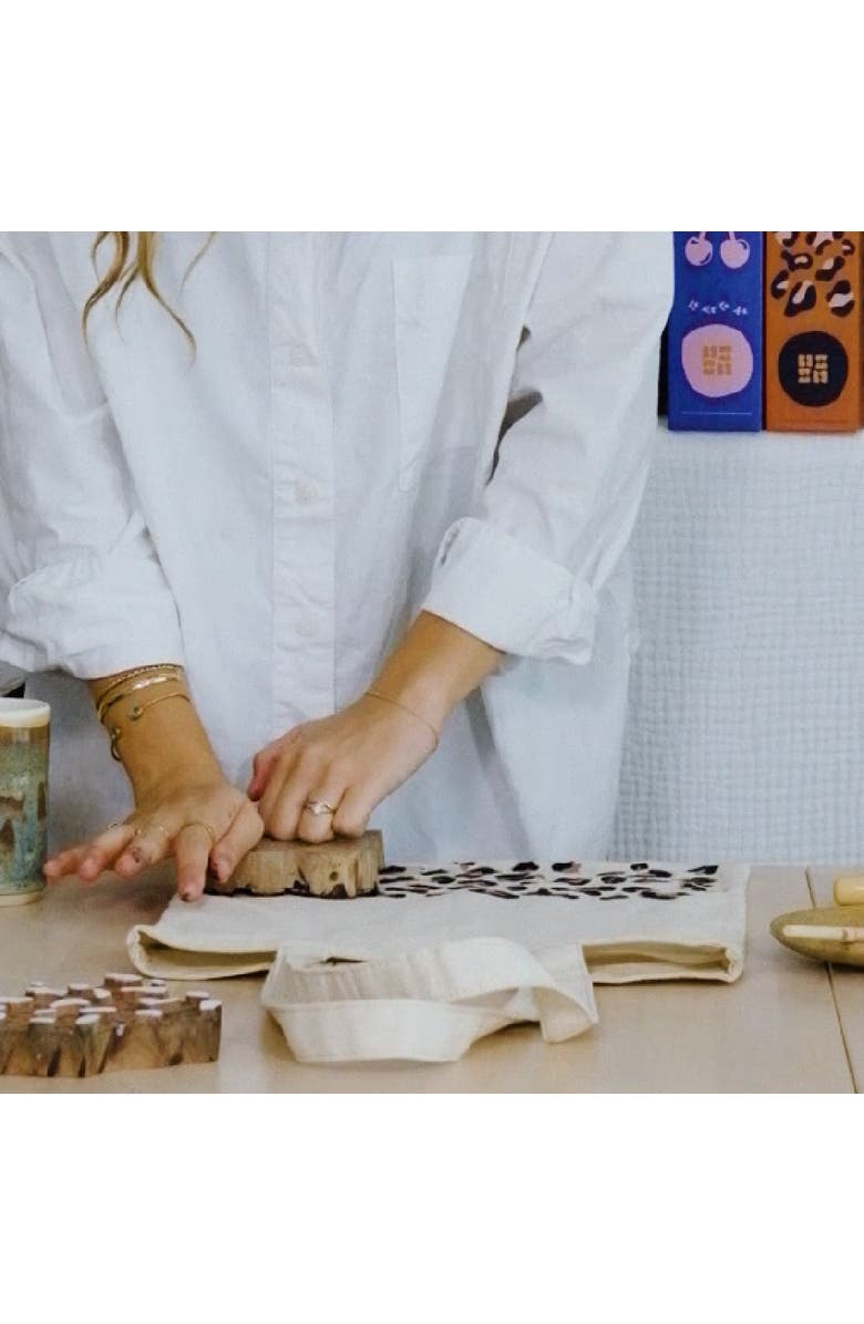 JOYN Block Printing Kit - Leopard Print Tote Bag, Alternate, color, Leopard Print