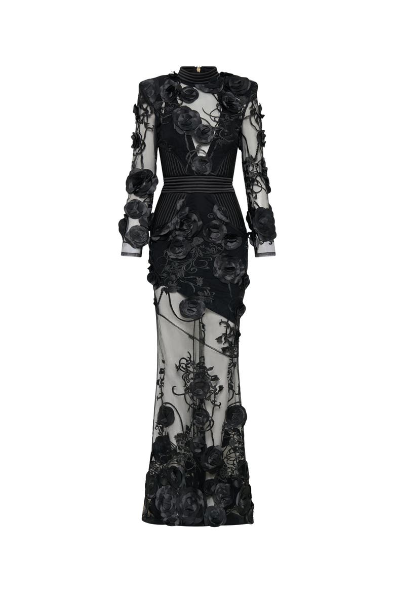 One More Kiss Dear Gown, Alternate, color, BLACK