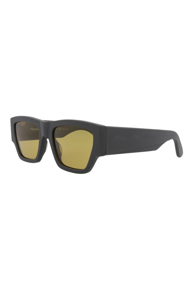 55mm Square Sunglasses, Alternate, color, GREY GREY YELLOW