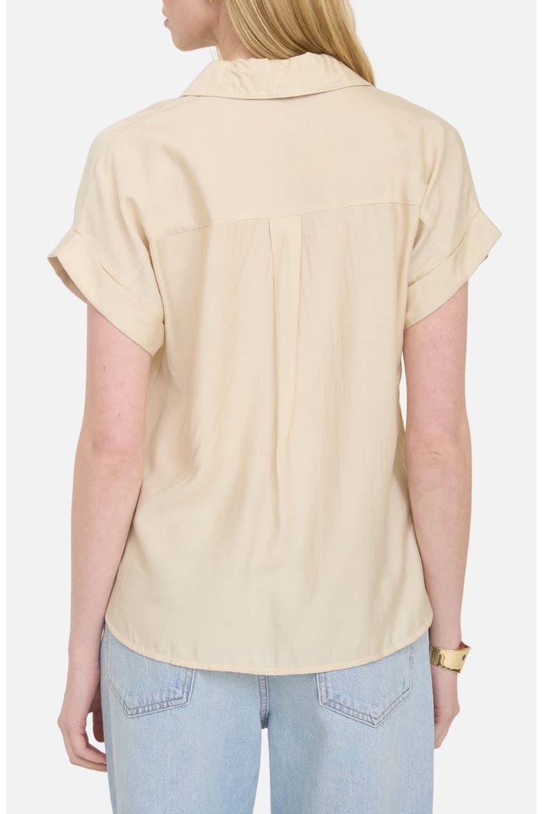 Short Sleeve Button-Up Shirt, Alternate, color, LIGHT KHAKI