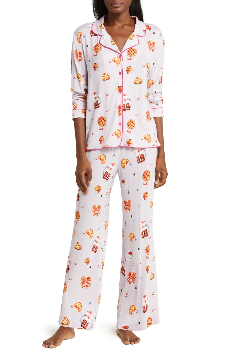 All American Long Sleeve Jersey Pajamas, Main, color, BELOVED BREAKFAST