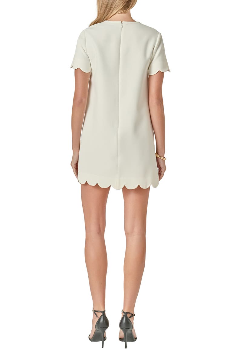 Scallop Minidress, Alternate, color, WHITE