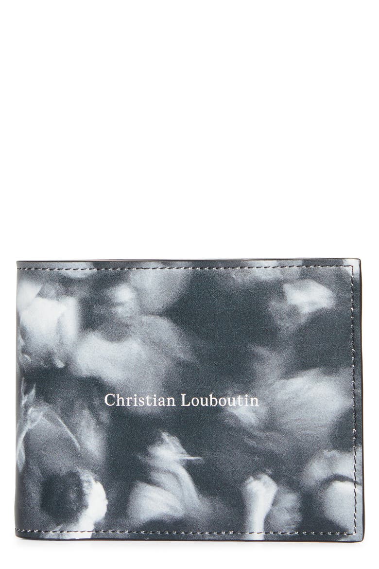 Canopy Moises Print Leather Bifold Wallet, Main, color, BLACK WHITE