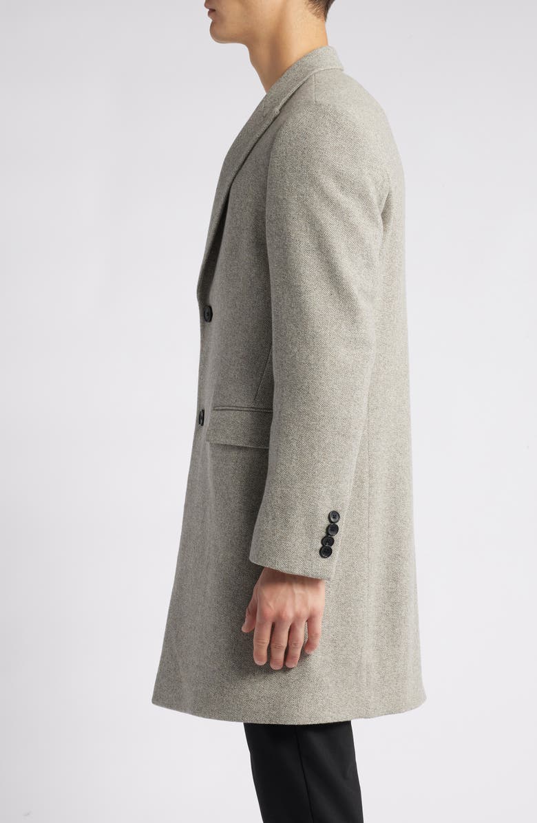 Cardinal of Canada Sutton Herringbonw Wool & Cashmere Coat, Alternate, color, Stone Herringbone