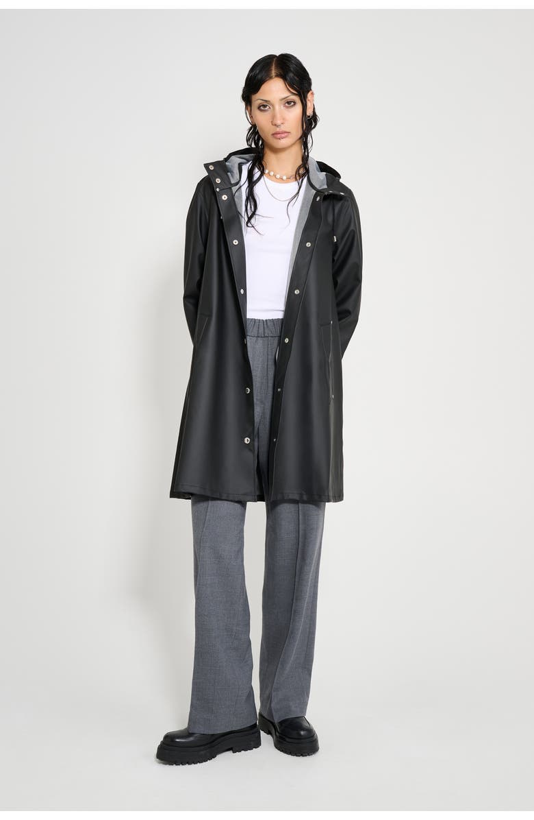 Stutterheim Mosebacke Lightweight Raincoat, Alternate, color, Black