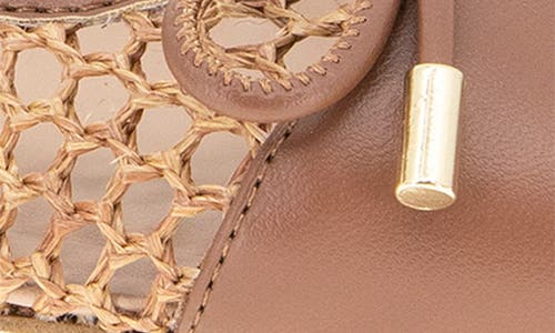 Bcbg Hartly Cap Toe Ballet Flat In Coffee Raffia