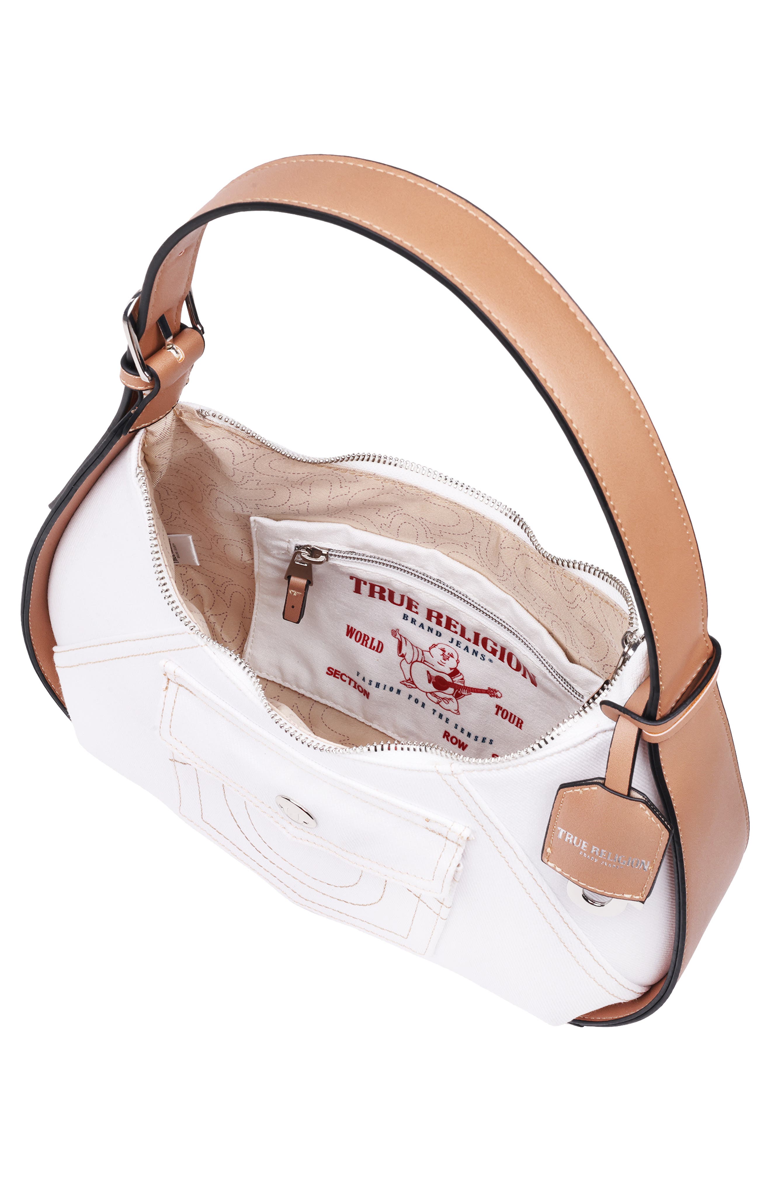 Horseshoe Pocket Medium Hobo, Alternate, color, WHITE