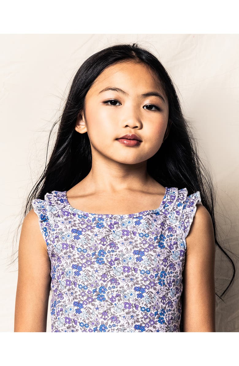 Petite Plume Kids' Fleur Dazur Amelie Floral Two-Piece Short Pajamas, Alternate, color,