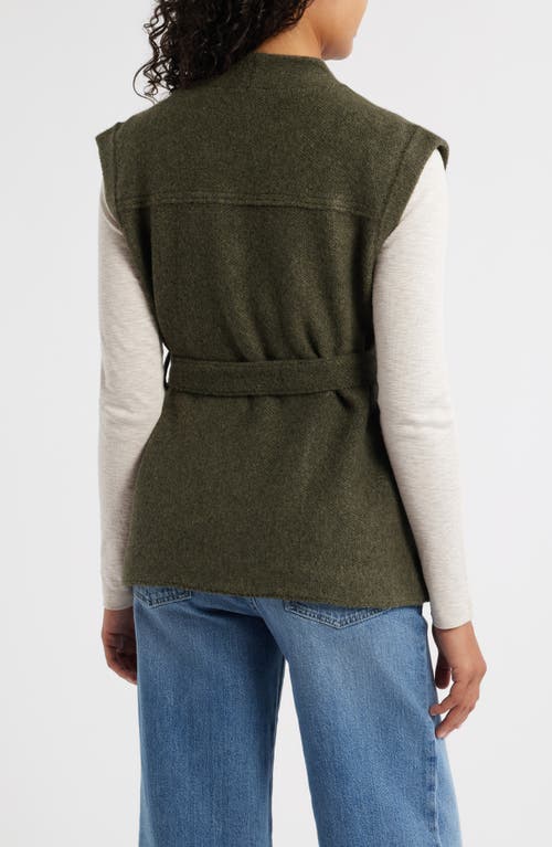 Wit & Wisdom Tie Waist Sweater Vest In Gray