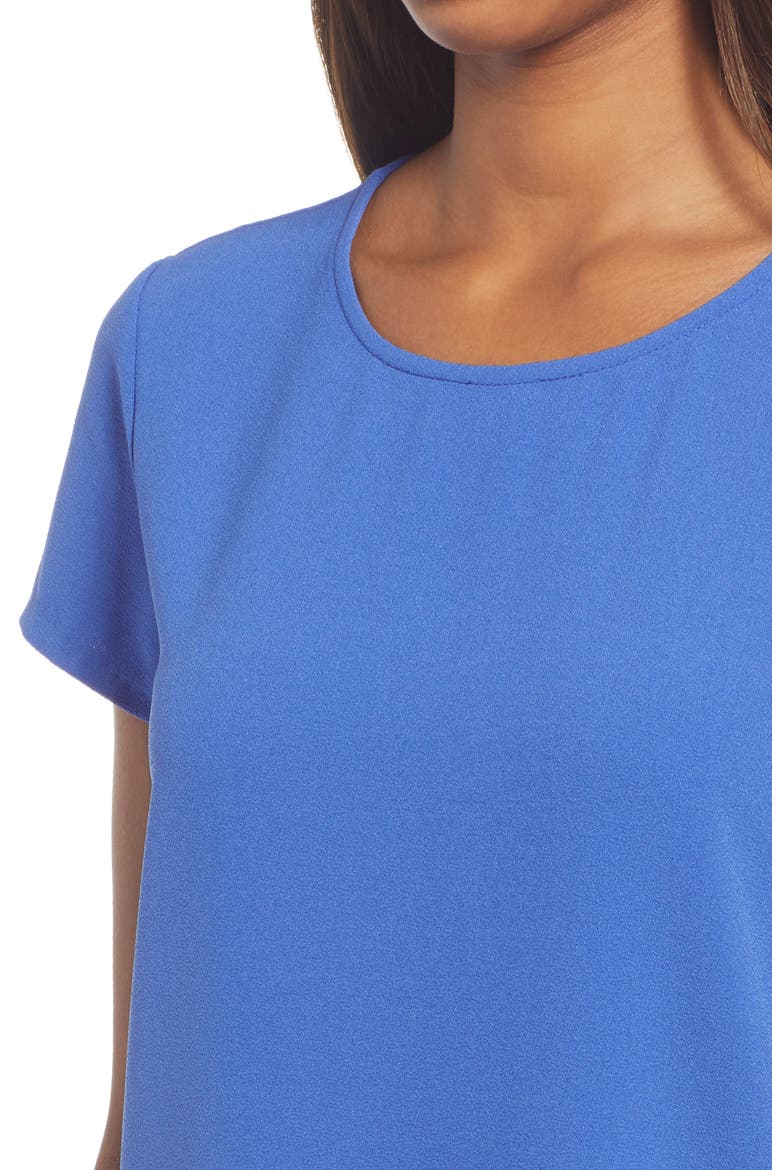 Crepe Shift Dress, Alternate, color, BLUE DAZZLE