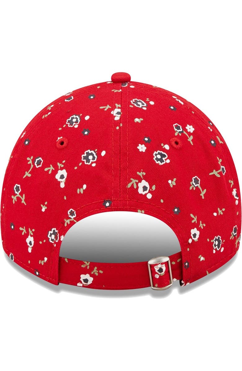 New Era Women's New Era Red USMNT Floral 9TWENTY Adjustable Hat, Alternate, color, 
