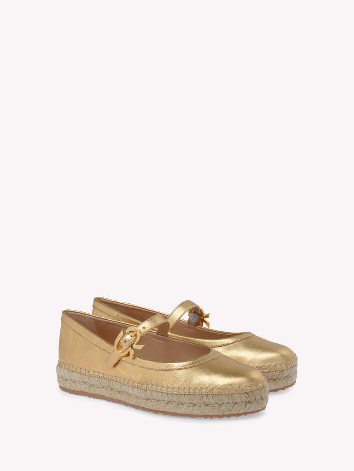 Gianvito Rossi Elda Sandals, Alternate, color, Metallic Gold