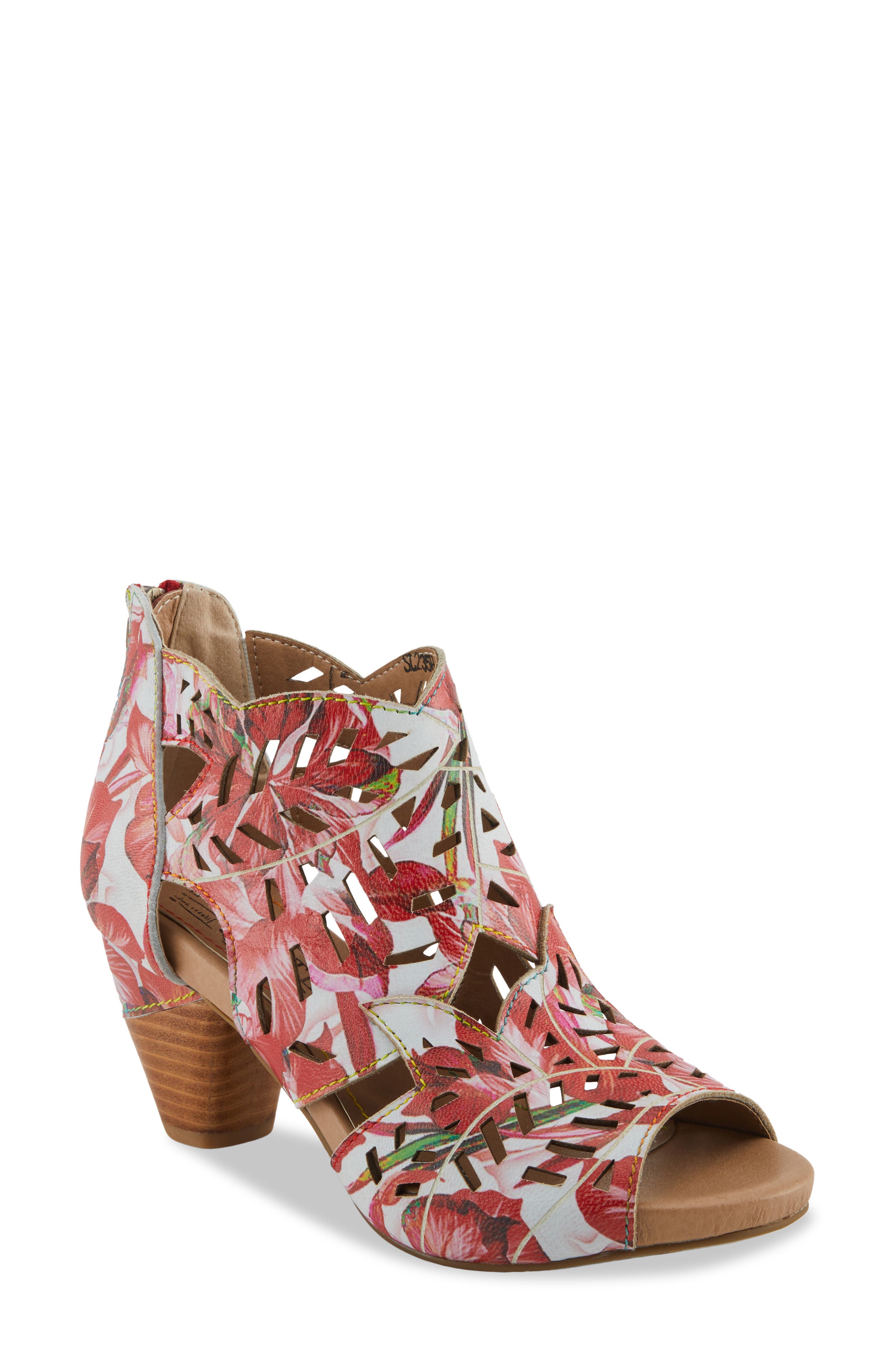 L'Artiste by Spring Step Icon Fleur Sandal, Main, color, Red Multi