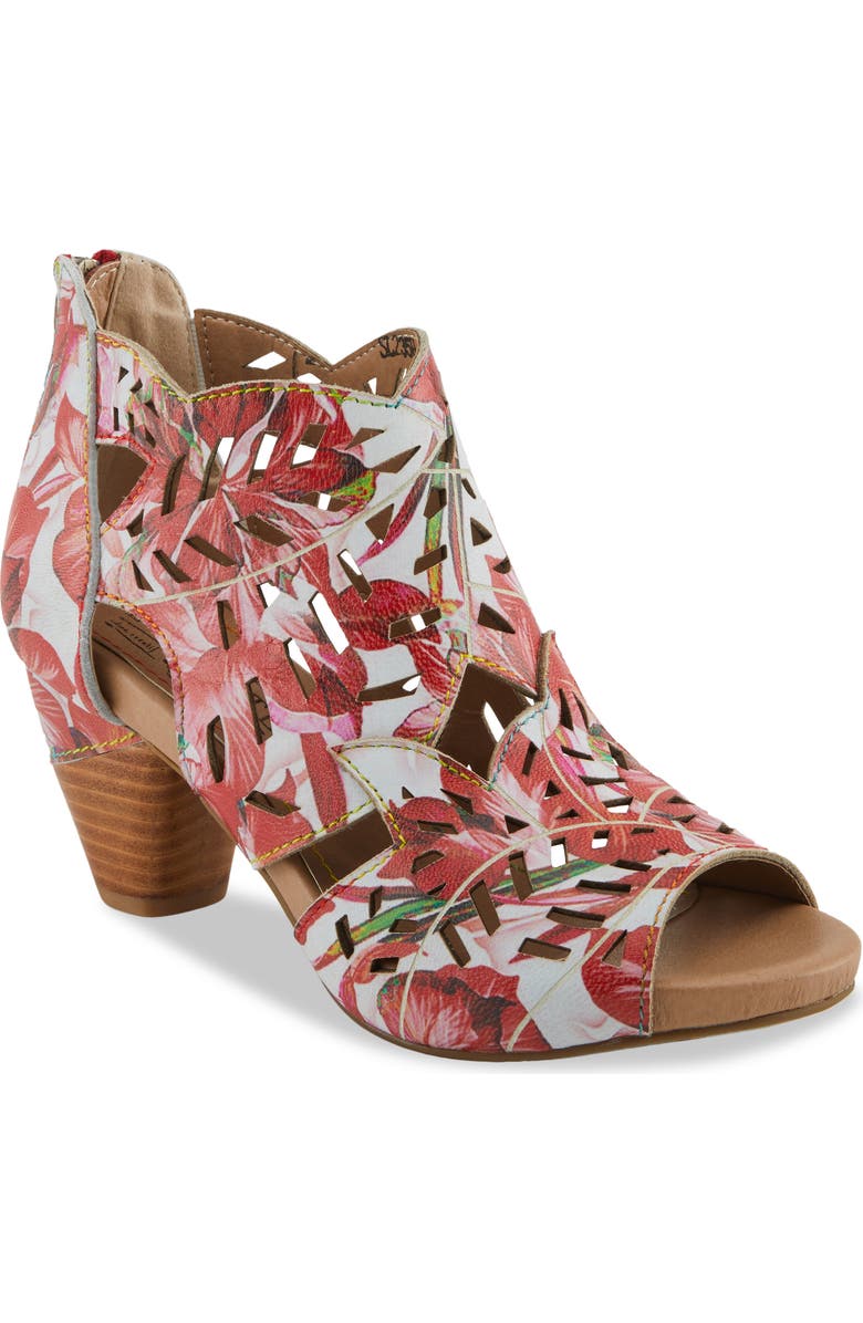 L'Artiste by Spring Step Icon Fleur Sandal, Main, color, Red Multi