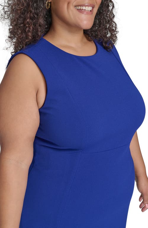 Calvin Klein Basic Sleeveless Sheath Dress In Ultramarine