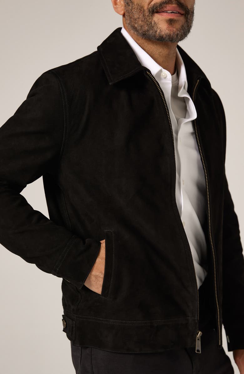 7 Diamonds Outback Front Zip Suede Jacket, Alternate, color, Black