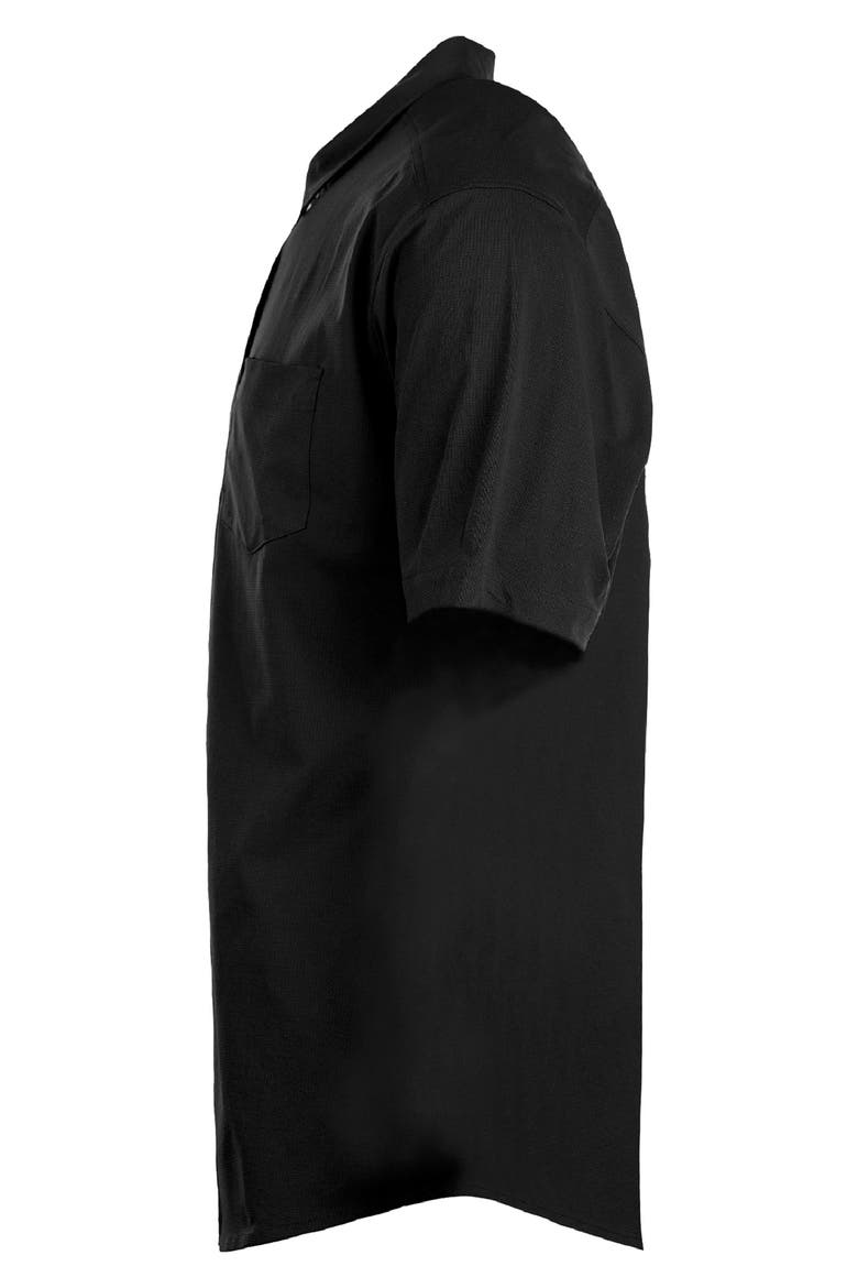 Short Sleeve Button-Up Shirt, Alternate, color, BLACK