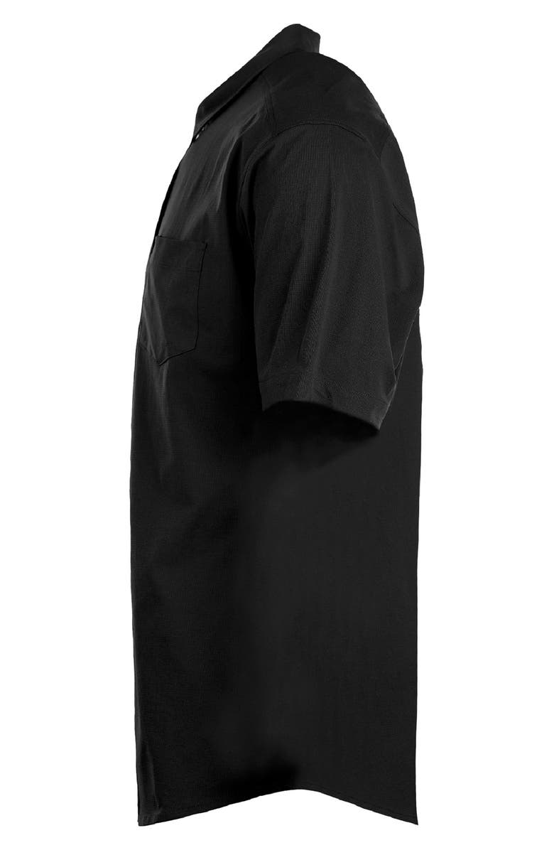 BURNSIDE Short Sleeve Button-Up Shirt, Alternate, color, Black