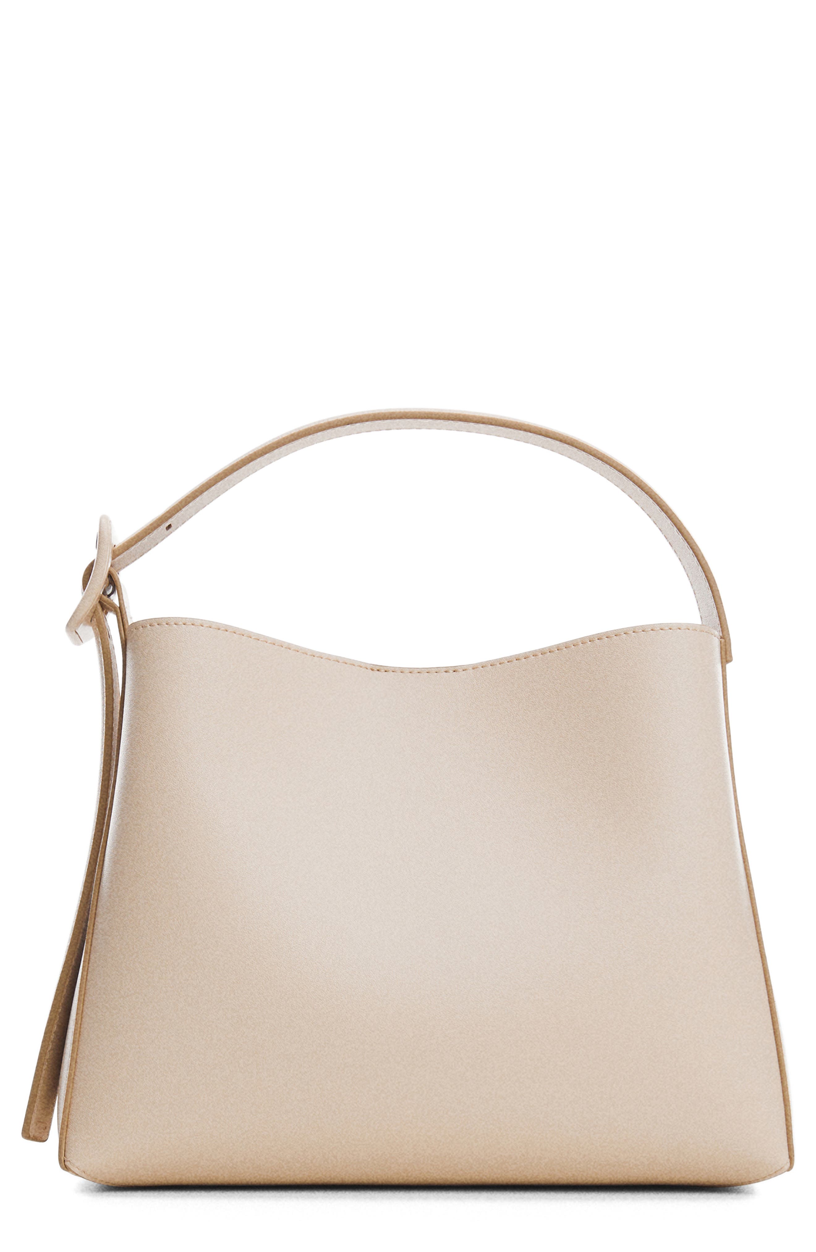 MANGO Faux Leather Shopper, Main, color, 