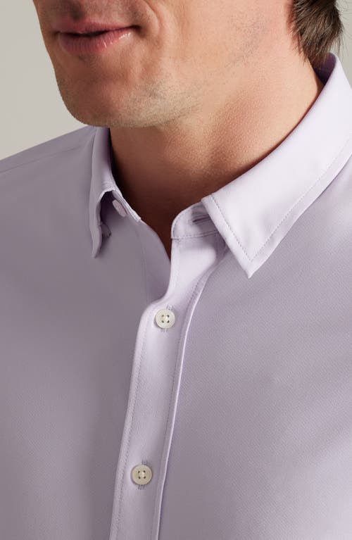 Rhone Commuter Short Sleeve Button-up Shirt In Lavender Dusk