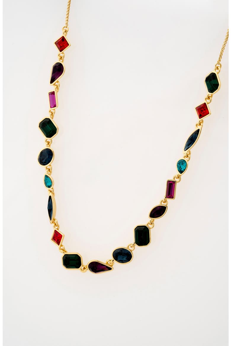 Julie Jewel Chain Crystal Collar Necklace, Alternate, color, GOLD TONE CRYSTAL MULTI