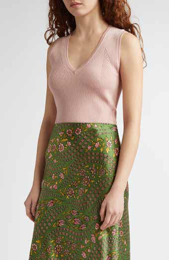 Veronica Beard Sid Directional Rib Sweater Tank