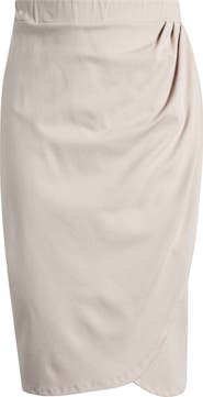 24seven Comfort Apparel Tulip Hem Wrap Skirt