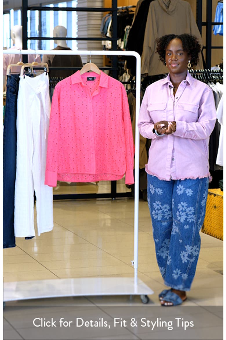 Garden Stroll Floral Eyelet Button-Up Shirt (Nordstrom Exclusive) video