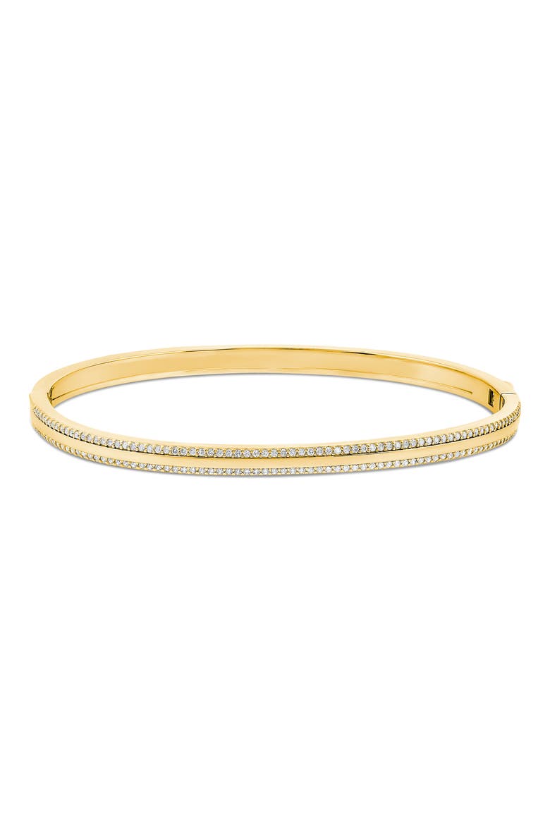 Cubic Zirconia Pavé Bangle, Main, color, GOLD