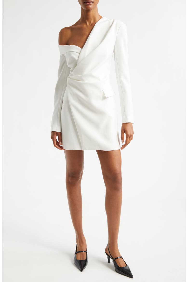 Skyla One-Shoulder Long Sleeve Dress, Main, color, DAIKON