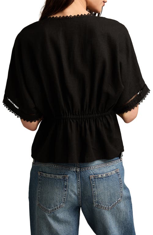 LUCKY BRAND LUCKY BRAND DOLMAN SLEEVE LINEN BLEND TOP