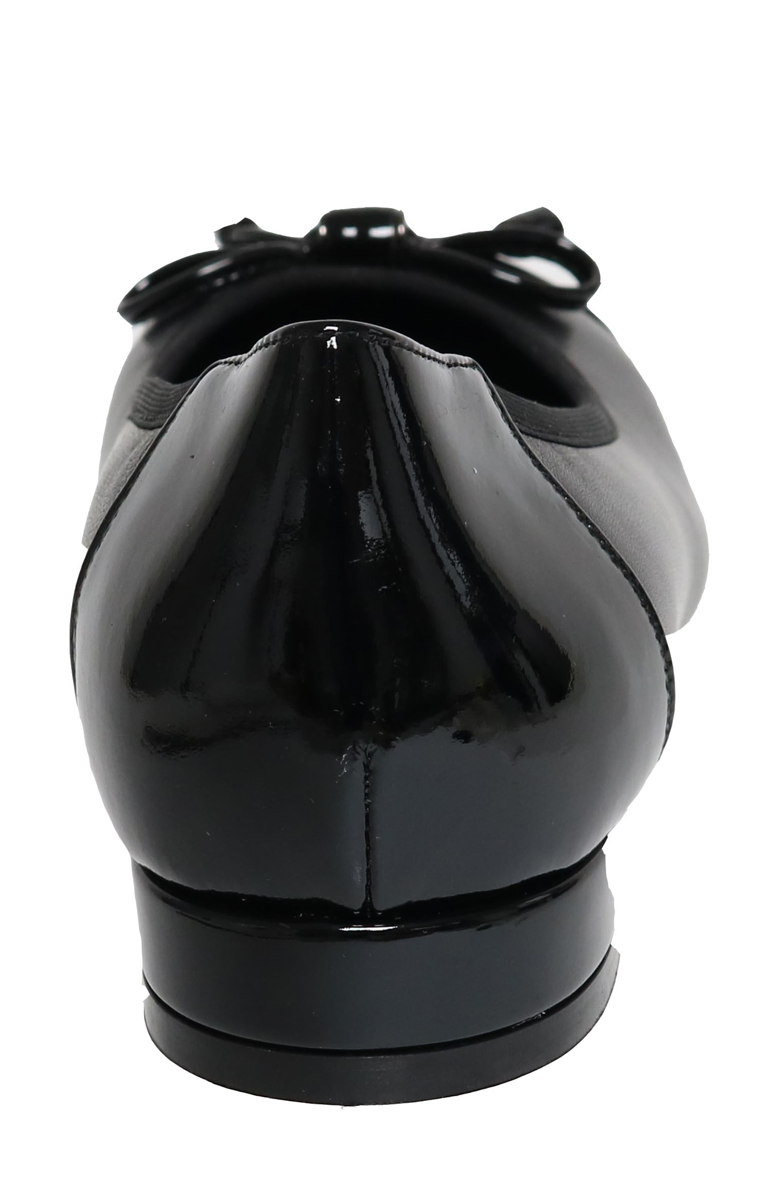 David Tate Alpha Square Toe Flat, Alternate, color, Black Nappa Patent