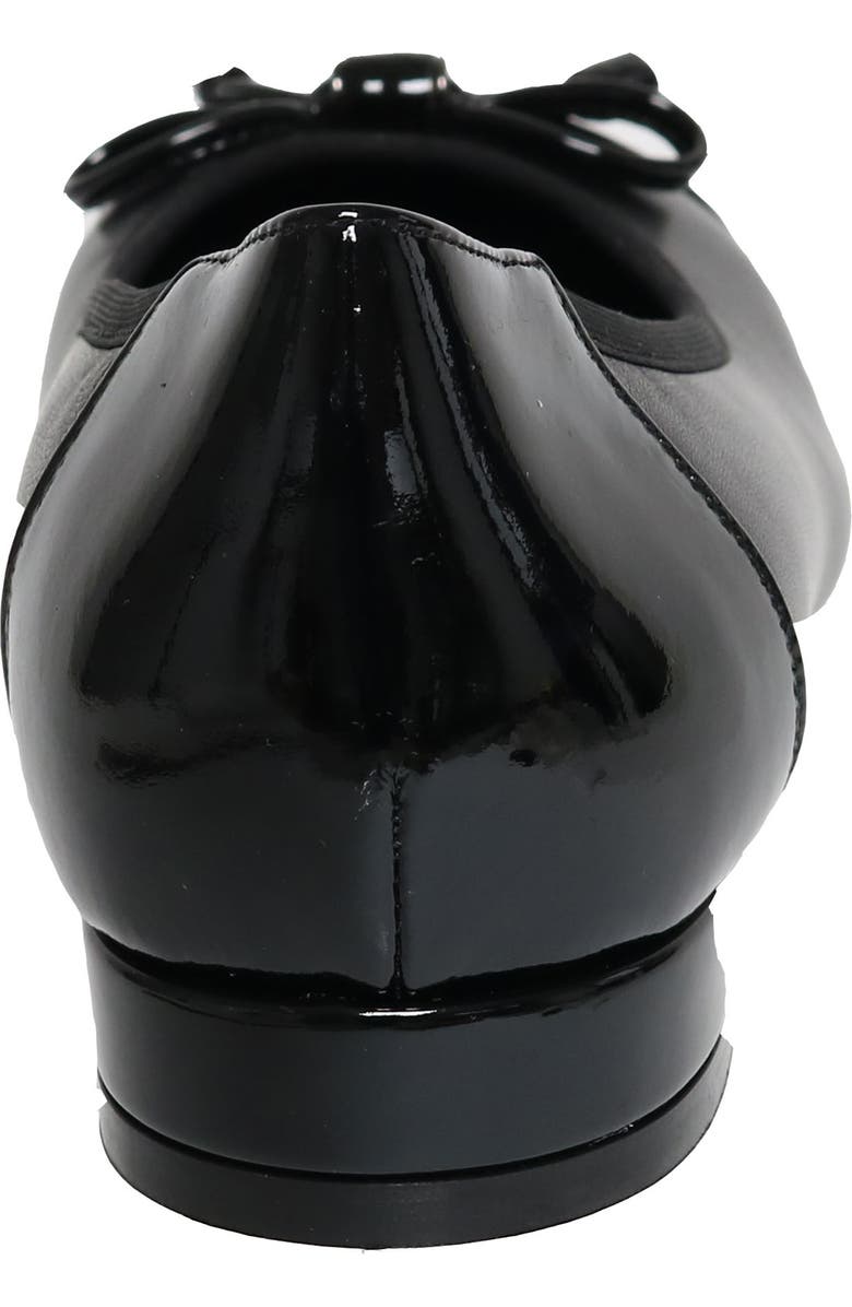 David Tate Alpha Square Toe Flat, Alternate, color, Black Nappa Patent